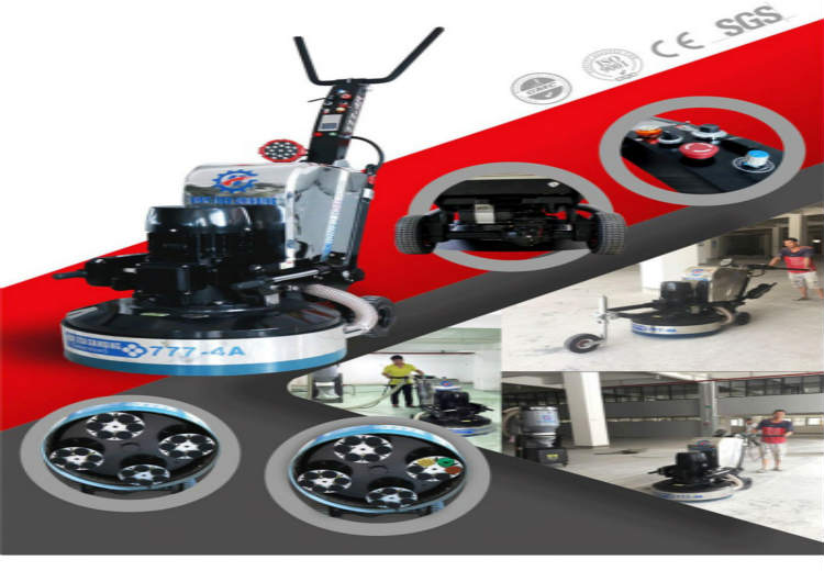 Driven floor grinding machine 800-4A, strong power and labor 
