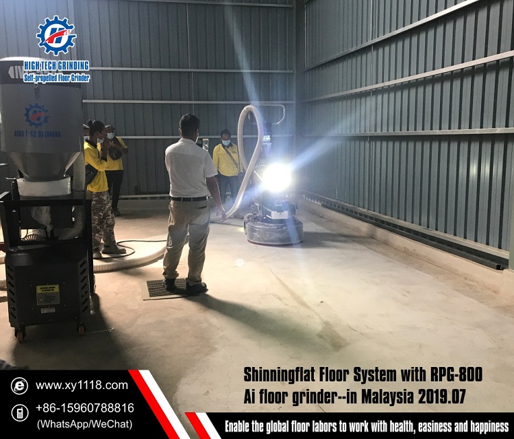 Xingyi Arranged a Demo in Malaysia to Show AI self-propelled Floor Grinder