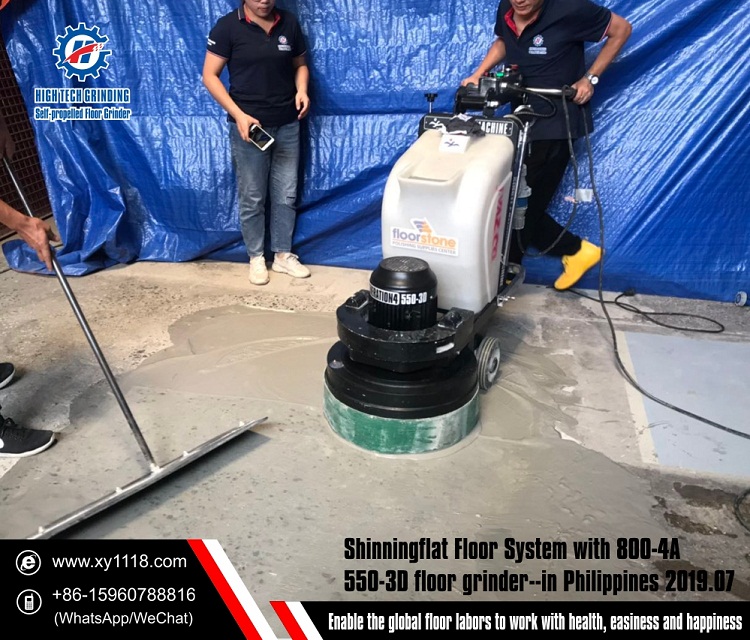 demo of 550-3D concrete floor grinder machine