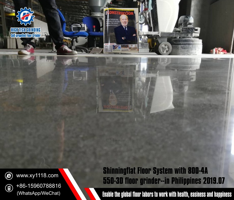 Effect of floor grinding and polishing before and after(after)