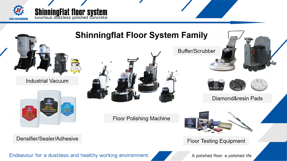 High Tech Grinding Shining Flat Polished Concrete System-concrete floor grinding and polishing