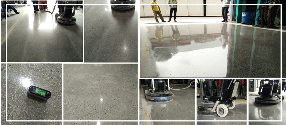 High Tech Grinding Shining Flat Polished Concrete System-concrete floor grinding and polishing