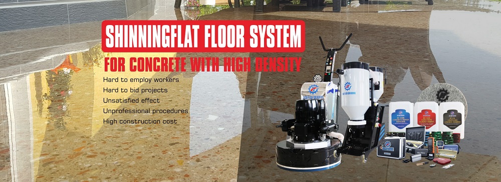 Shining Flat concrete polishing system--concrete floor grinding and polishing