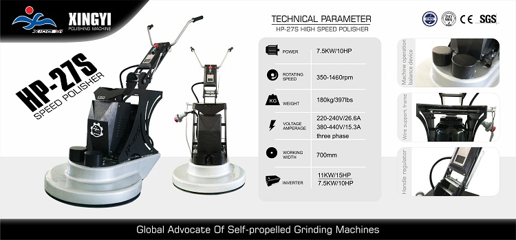 high speed concrete floor polishing machine 