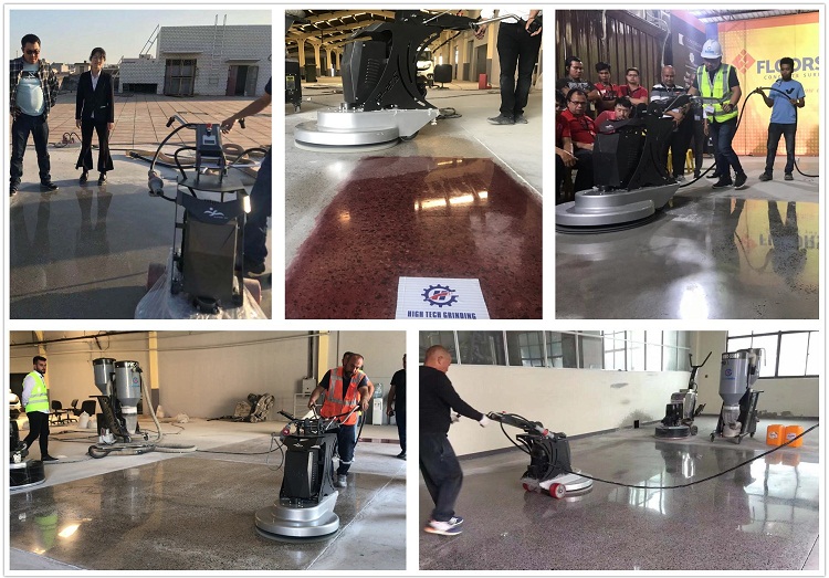 concrete floor burnisher for fine polishing