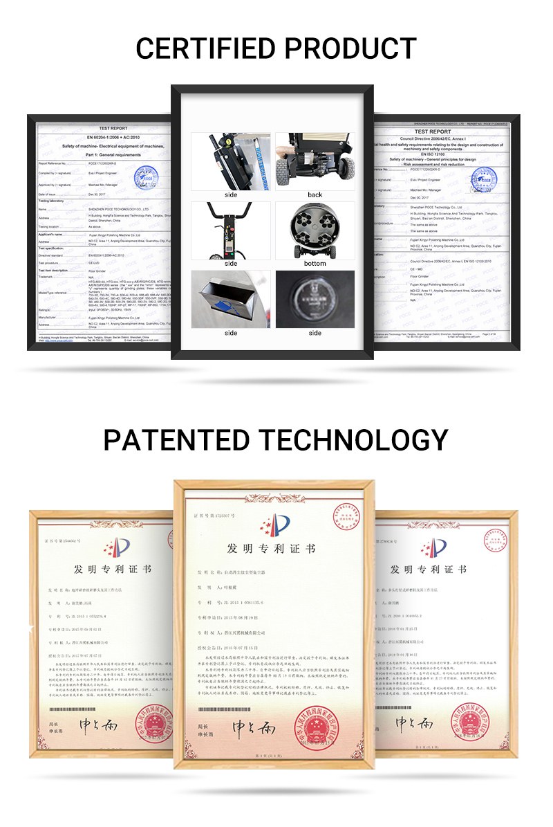 certificate of grinder polishing