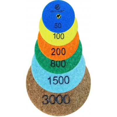 3mm dry polishing pads for granite 3 step