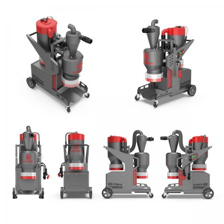 Canister Industrial vacuum cleaner for concrete grinder
