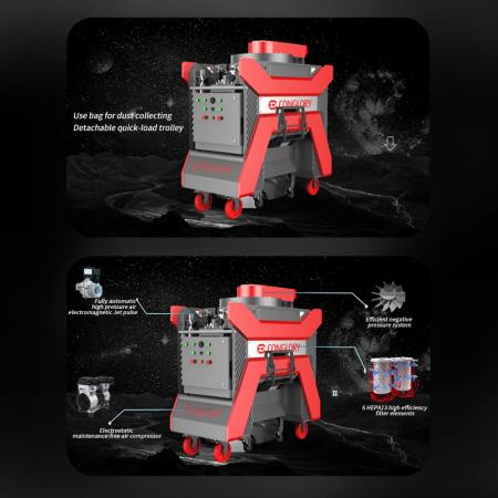 floor shotblast machine with vacuum