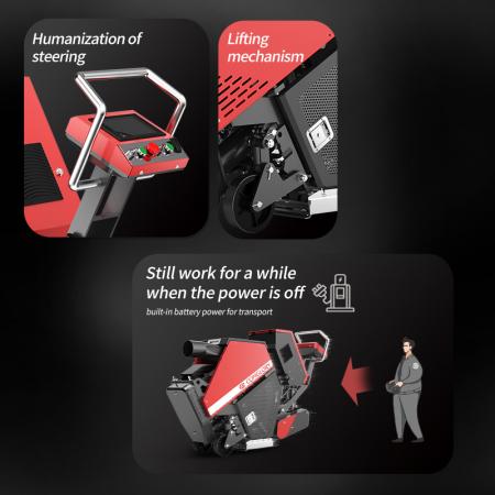 floor shotblast machine with vacuum