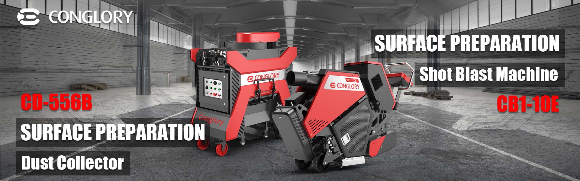 Concrete floor shot blast machine