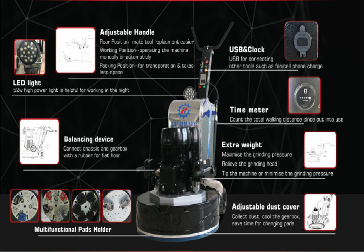 800-4A Self-Driven And Powerful Floor Grinding Polishing Machine Equipment