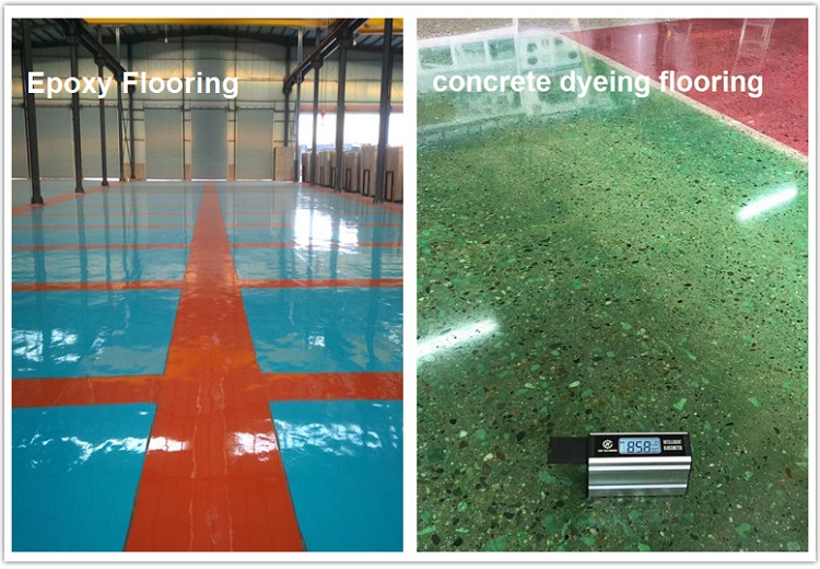 What is the Difference Between Concrete Dyeing floor and Epoxy Floor?