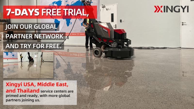 7-Days Free Trial:800LE Self-Propellde And 820RC Remote Control Concrete Grinder