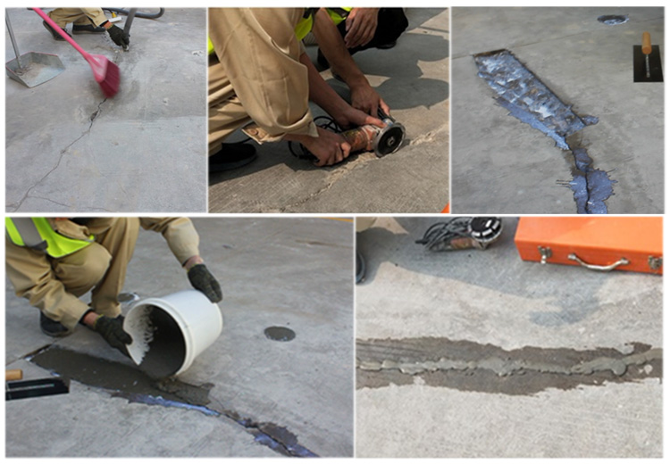 How to Repair Holes and Cracks in Concrete Floor : Cutting to Repair